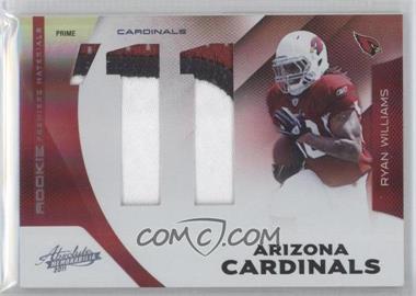 2011 Panini Absolute Memorabilia - [Base] - Jumbo Jersey Number Prime #228 - Rookie Premiere Materials - Ryan Williams /10