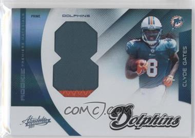 2011 Panini Absolute Memorabilia - [Base] - Jumbo Jersey Number Prime #229 - Rookie Premiere Materials - Clyde Gates /10