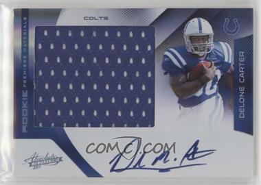 2011 Panini Absolute Memorabilia - [Base] - Jumbo Signatures #224 - Rookie Premiere Materials - Delone Carter /25