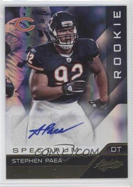 2011 Panini Absolute Memorabilia - [Base] - Spectrum Gold Autographs #169 - Rookie - Stephen Paea /299