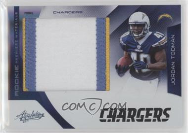 2011 Panini Absolute Memorabilia - [Base] - Spectrum Jumbo Prime #214 - Rookie Premiere Materials - Jordan Todman /25