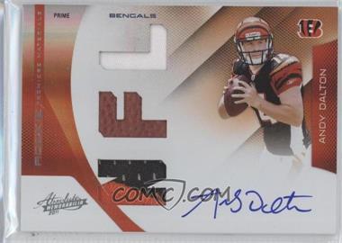 2011 Panini Absolute Memorabilia - [Base] - Spectrum NFL Prime Signatures #201 - Rookie Premiere Materials - Andy Dalton /25