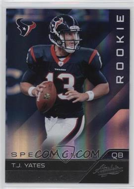 2011 Panini Absolute Memorabilia - [Base] - Spectrum Silver #140 - Rookie - T.J. Yates /50