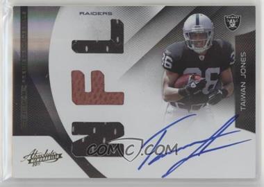 2011 Panini Absolute Memorabilia - [Base] #204 - Rookie Premiere Materials - Taiwan Jones /299