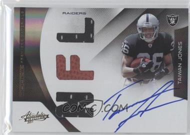 2011 Panini Absolute Memorabilia - [Base] #204 - Rookie Premiere Materials - Taiwan Jones /299