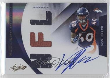 2011 Panini Absolute Memorabilia - [Base] #216 - Rookie Premiere Materials - Von Miller /299