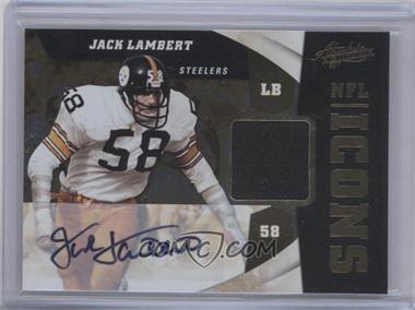 2011 Panini Absolute Memorabilia - NFL Icons - Materials Signatures #2 - Jack Lambert /25