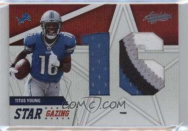 2011 Panini Absolute Memorabilia - Star Gazing - Jumbo Jersey Number Materials Prime #36 - Titus Young /25