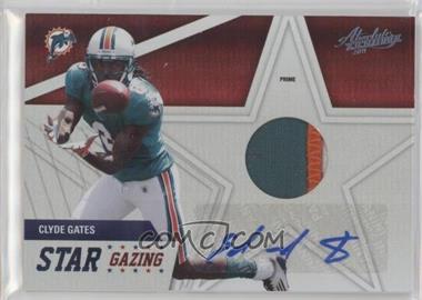 2011 Panini Absolute Memorabilia - Star Gazing - Materials Prime Signatures #13 - Clyde Gates /25