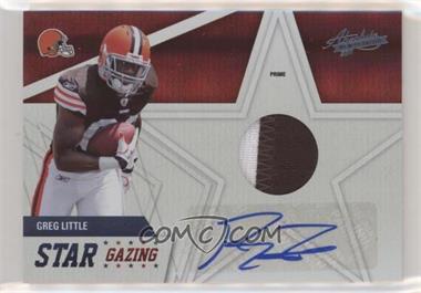 2011 Panini Absolute Memorabilia - Star Gazing - Materials Prime Signatures #20 - Greg Little /25