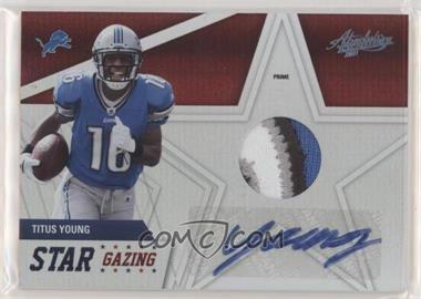 2011 Panini Absolute Memorabilia - Star Gazing - Materials Prime Signatures #36 - Titus Young /25