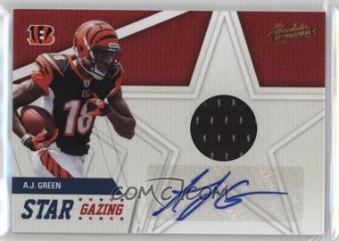 2011 Panini Absolute Memorabilia - Star Gazing - Materials Signatures #14 - A.J. Green /49