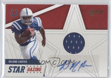 2011 Panini Absolute Memorabilia - Star Gazing - Materials Signatures #5 - Delone Carter /49