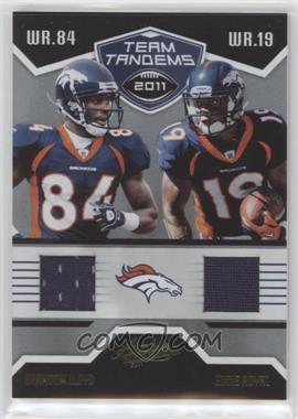 2011 Panini Absolute Memorabilia - Team Tandems Materials #4 - Brandon Lloyd, Eddie Royal /50