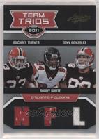 Michael Turner, Roddy White, Tony Gonzalez #/75