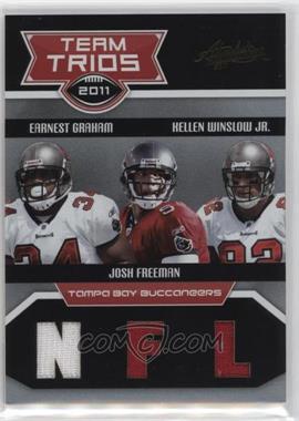 2011 Panini Absolute Memorabilia - Team Trios NFL Materials #10 - Josh Freeman, Earnest Graham, Kellen Winslow Jr. /75