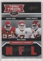 Dwayne Bowe, Jamaal Charles, Matt Cassel [EX to NM] #/75