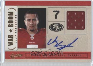 2011 Panini Absolute Memorabilia - War Room - Materials Signatures #5 - Colin Kaepernick /49