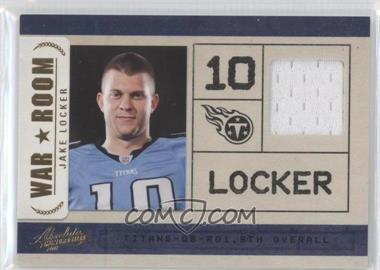 2011 Panini Absolute Memorabilia - War Room - Materials #22 - Jake Locker