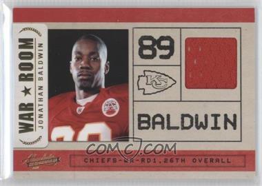 2011 Panini Absolute Memorabilia - War Room - Materials #27 - Jonathan Baldwin