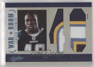 2011 Panini Absolute Memorabilia - War Room - Spectrum Jumbo Jersey Number Materials Prime #10 - Jordan Todman /10