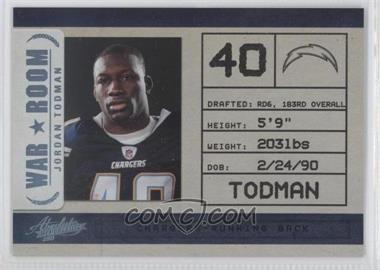 2011 Panini Absolute Memorabilia - War Room - Spectrum #10 - Jordan Todman /50