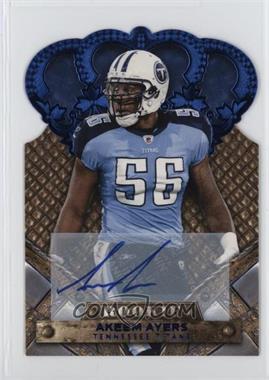 2011 Panini Crown Royale - [Base] - Blue Signatures #104 - Rookie - Akeem Ayers /50