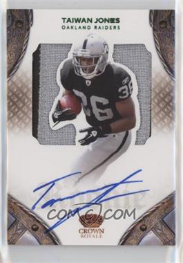 2011 Panini Crown Royale - [Base] - Green #203 - Rookie Silhouette Signatures - Taiwan Jones /10