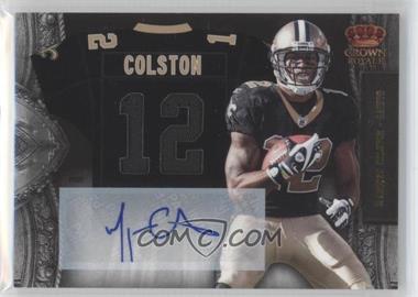 2011 Panini Crown Royale - Player Jersey Die-Cut Materials - Prime Signatures #7 - Marques Colston /5