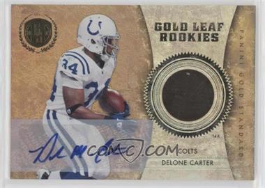 2011 Panini Gold Standard - Gold Leaf Rookies - 14k Gold Signatures #32 - Delone Carter /6
