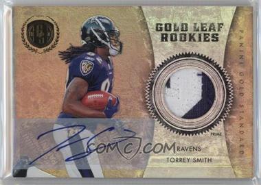 2011 Panini Gold Standard - Gold Leaf Rookies - Materials Prime Signatures #18 - Torrey Smith /25