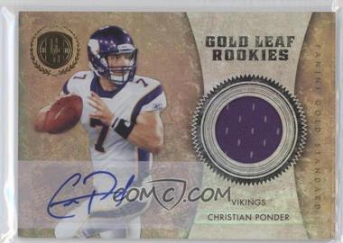 2011 Panini Gold Standard - Gold Leaf Rookies - Materials Signatures #8 - Christian Ponder /50