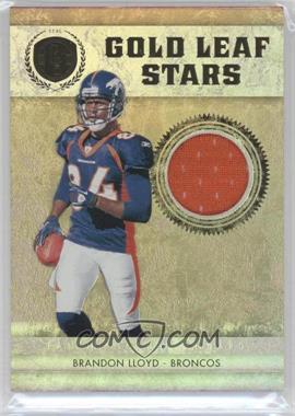 2011 Panini Gold Standard - Gold Leaf Stars - Materials #12 - Brandon Lloyd /99