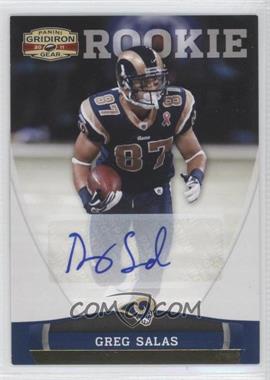 2011 Panini Gridiron Gear - [Base] - Gold Signatures #174 - Greg Salas /299