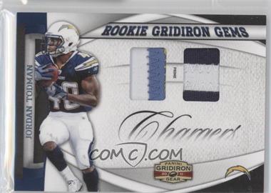 2011 Panini Gridiron Gear - Rookie Gridiron Gems - Combo Prime #18 - Jordan Todman /50