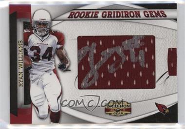 2011 Panini Gridiron Gear - Rookie Gridiron Gems - Jumbo Signatures #8 - Ryan Williams /202