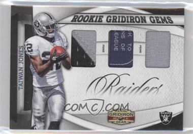 2011 Panini Gridiron Gear - Rookie Gridiron Gems - Trio Prime #5 - Taiwan Jones /50