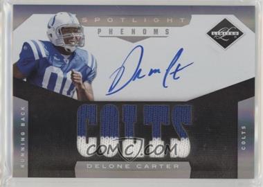 2011 Panini Limited - [Base] - Spotlight Silver #232 - Material Phenoms RC - Delone Carter /25