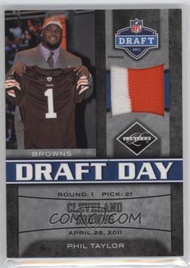 2011 Panini Limited - Draft Day Materials - Limited Jerseys Prime #12 - Phil Taylor /50
