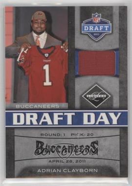 2011 Panini Limited - Draft Day Materials - Limited Lids #11 - Adrian Clayborn /50