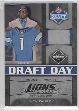 2011 Panini Limited - Draft Day Materials - Limited Lids #9 - Nick Fairley /50