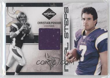 2011 Panini Limited - Initial Steps - Materials Jerseys #14 - Christian Ponder /99