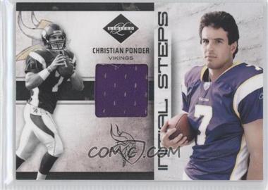 2011 Panini Limited - Initial Steps - Materials Jerseys #14 - Christian Ponder /99