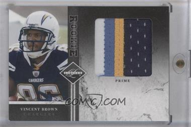 2011 Panini Limited - Rookie Jumbo Materials - Prime #30 - Vincent Brown /10