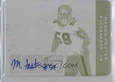 2011 Panini Plates & Patches - [Base] - Printing Plate Yellow #154 - Mason Foster /1