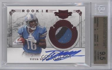 2011 Panini Plates & Patches - [Base] #215 - RPS Rookie Jersey Autograph - Titus Young /499 [BGS 9.5 GEM MINT]