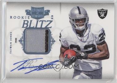 2011 Panini Plates & Patches - Rookie Blitz - Materials Prime Signatures #17 - Taiwan Jones /25