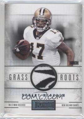 2011 Panini Playbook - Grass Roots Materials - Prime Brand Logo #6 - Robert Meachem /5