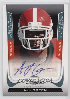 2011 Panini Prestige - [Base] - Draft Picks Rights Signatures #201 - A.J. Green /99