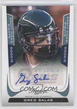 2011 Panini Prestige - [Base] - Draft Picks Rights Signatures #243 - Greg Salas /499